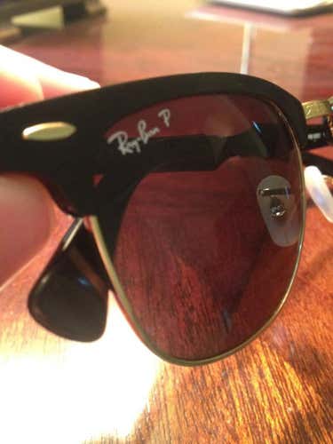 Men's black Poloroized RayBan clubmasters
