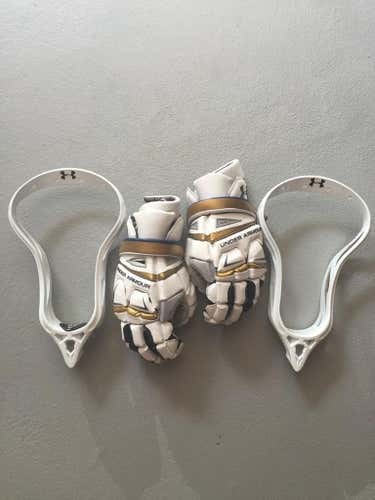 Package- Notre Dame Engage Gloves & 2 UA Unleashed heads