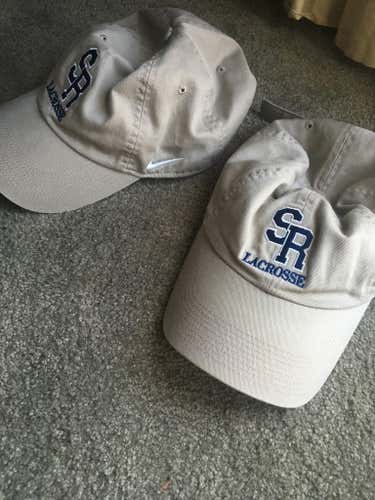2 BN Custom SR Lacrosse Nike Team Hats (adjustable/TAN/Khaki)