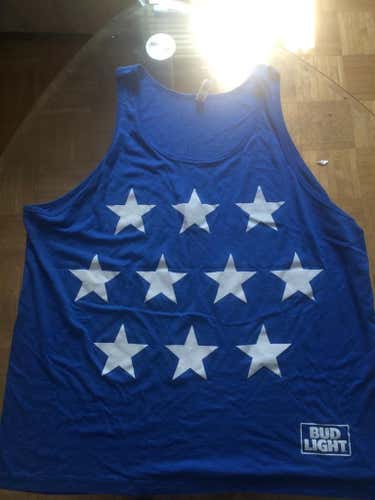 Blue Bud Light tank top