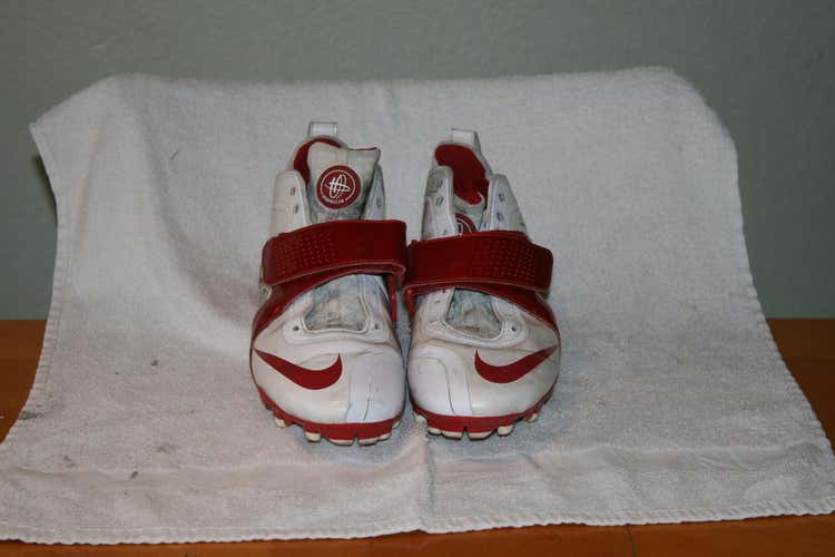 Nike Huarache III 3 LAX TD Lacrosse Football Cleats 10.5 White / Red