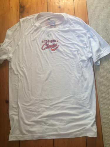 Large white clams shooting shirt
