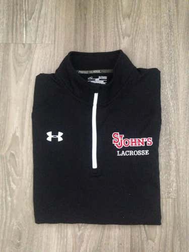 St. John's Lacrosse Under Armour 1/4 Zip Pullover Sz XL Black