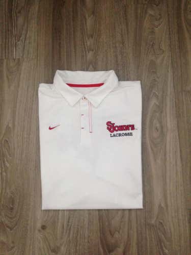 St. John's Lacrosse Nike Team Polo Sz XL White/Red