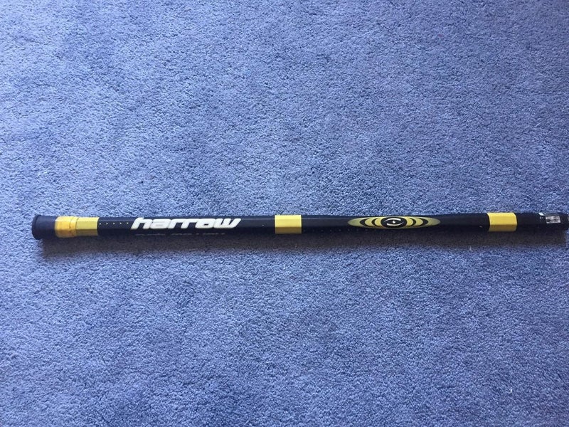 Black and yellow Harrow Sports I-Beam Tapered lacrosse shaft