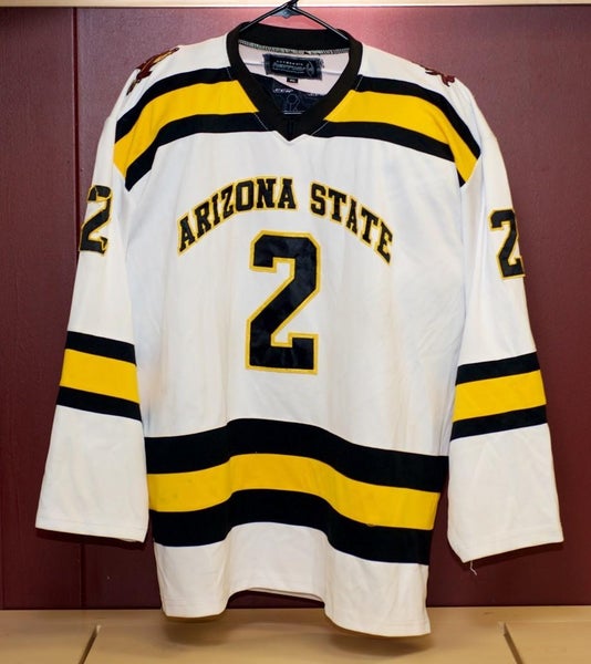 #1 GOALIE CUT ASU "Arizona State" hockey game worn jersey.