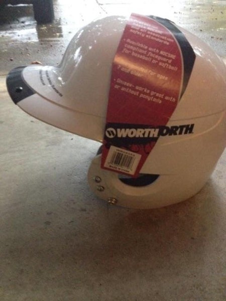 Brand New, never worn WORTH LIBERTY WHITE batting helmet!!!!!