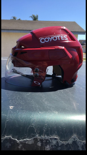 Coyotes game used helmet