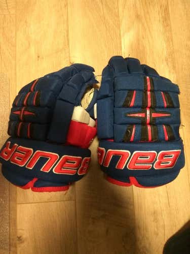 Bauer 4roll gloves, 14 inch, red/blue