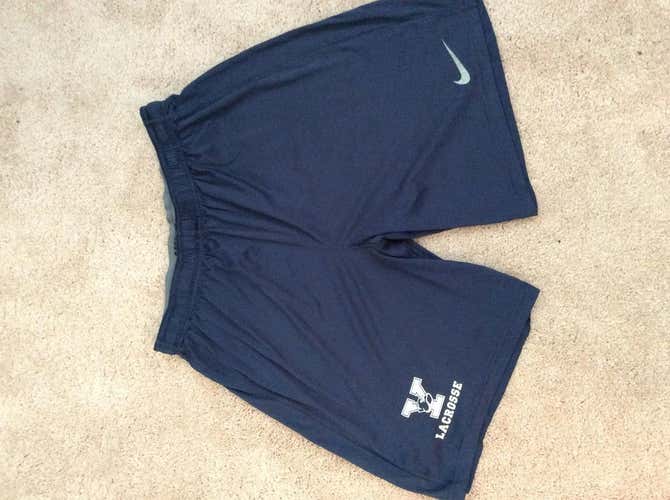 Yale Lacrosse Blue Nike Dri Fit shorts. Men's XL