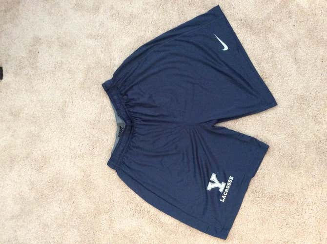 Yale Lacrosse Blue Nike Dri Fit Shorts. Men's XL