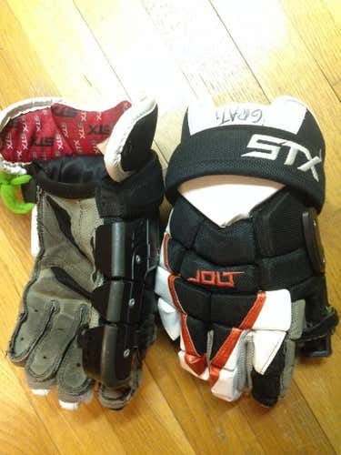 STX Jolt Goalie Gloves Orange Large