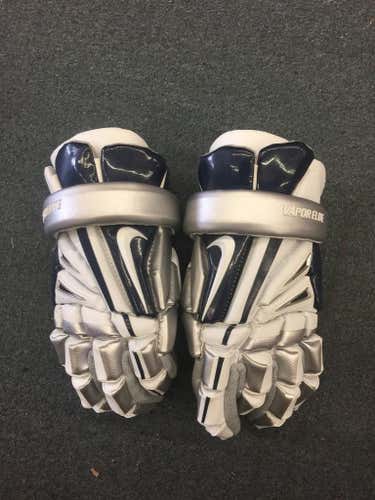 White/Blue Nike vapor elite gloves