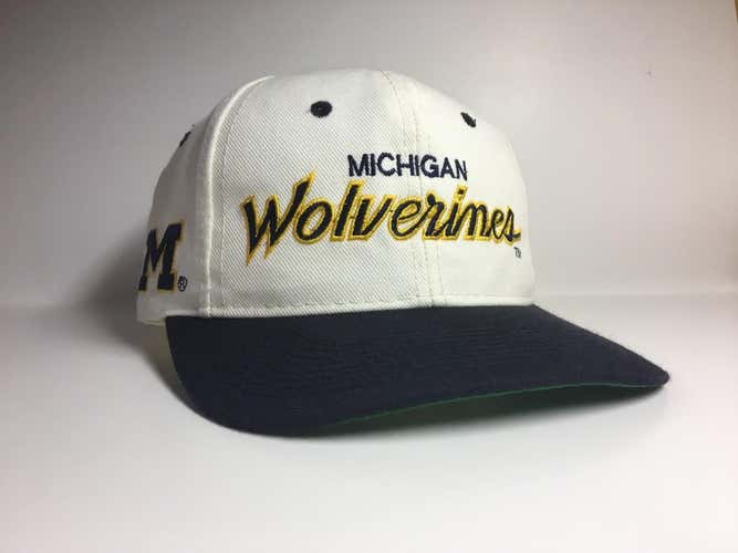 Vintage Michigan Wolverines Sports Specialties Script Snapback