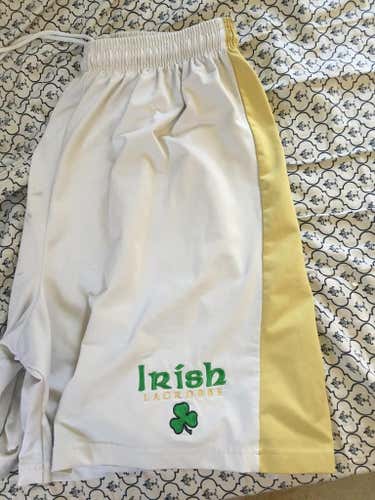 Notre Dame Lacrosse Zebra shorts (size: large)