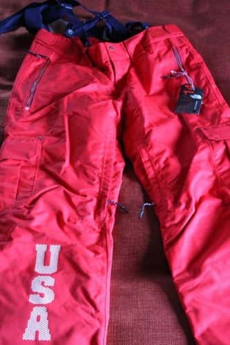 Large Team USA Women's olympic competition New North Face Snow Pants