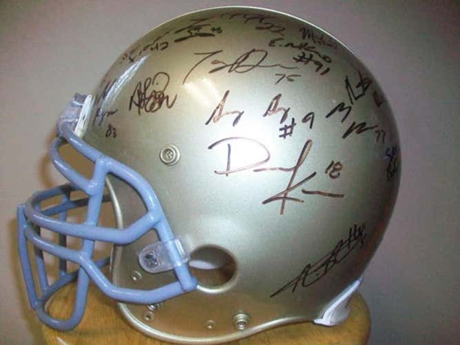 Notre Dame Game Used/Worn 2010 All Seniors Signed Limited Edition Helmet