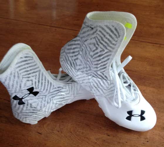 White Under Armour Highlight Cleats size 12