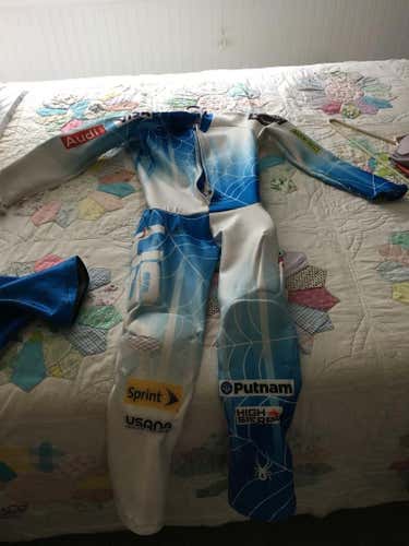White/Blue Spider GS Suit Size Large