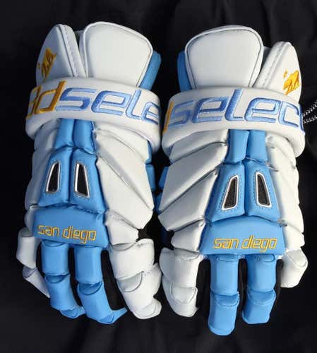 Brand new CUSTOM 3d Lacrosse San Diego embroidered Gait Recon Pro gloves