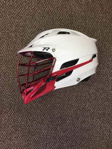 Cascade R White, Red Mask, Red Chin