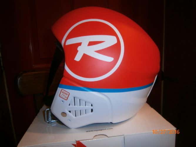 New, FIS Rossignol Hero 9 Blaze Helmet w/ Chin Guard
