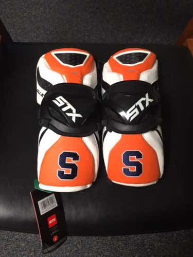 New Syracuse Team Issued STX Cell 3 arm guards, size Large