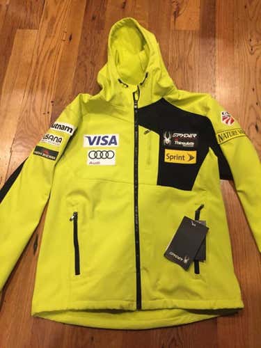 2015 Men's Large Spyder US Ski Team Training Jacket/ Outer Shell  BRAND NEW-