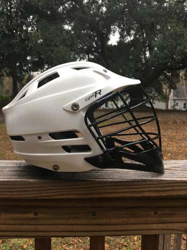 White cascade cpxr lacrosse helmet
