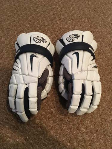 Blue/White Nike Vapor-Elite Gloves.