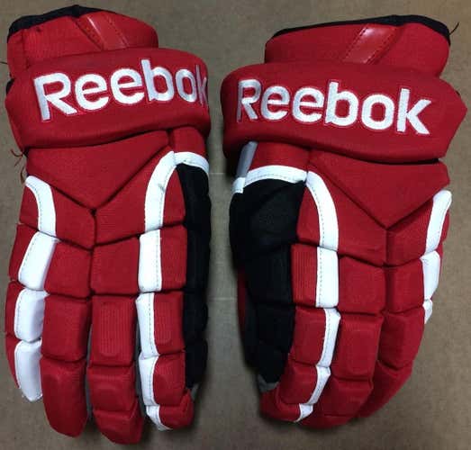 Reebok 11KP 14" Pro Stock Hockey Gloves Carolina Hurricanes 2668