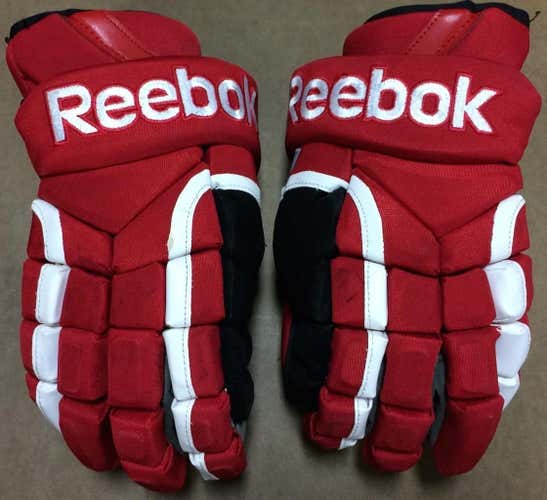 Reebok 11KP 13" Pro Stock Hockey Gloves Carolina Hurricanes 2669
