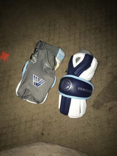 Maverick blue and white arm pads