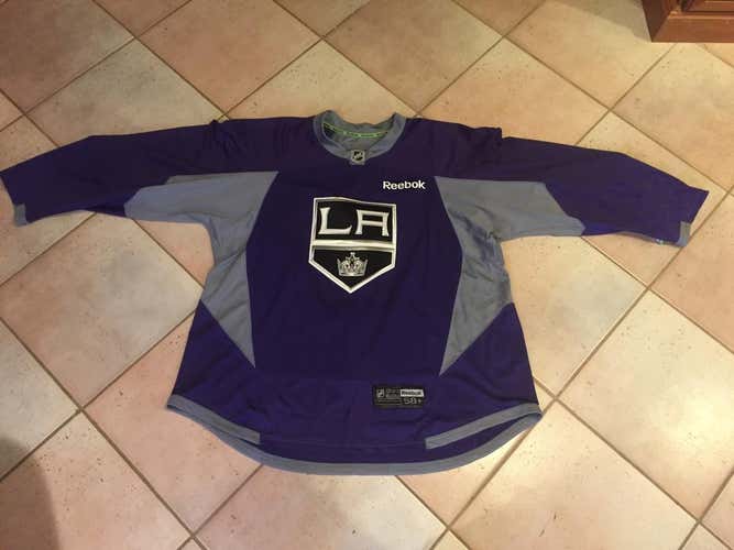 Brand New Los Angeles Purple Pro Stock Hockey Practice Jersey 58+ Reebok 3.0