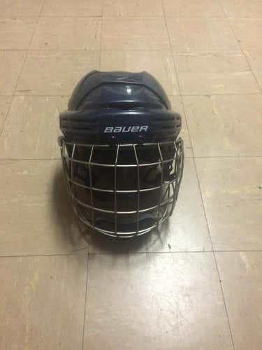 Bauer 7500 Helmet Combo (Navy Blue Medium)