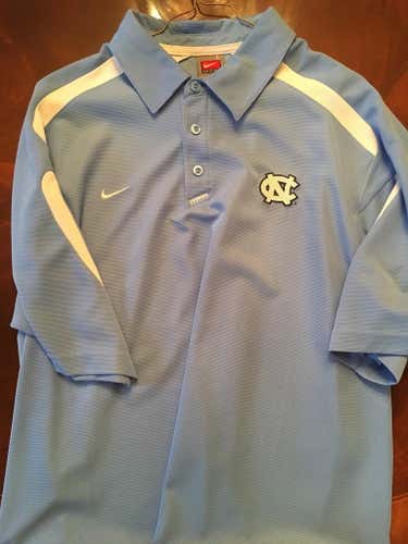 UNC lacrosse team Nike issued golf shirt