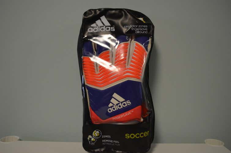 Adidas Predator Zones Fingersave All-around Goalkeeper Gloves - Size 8