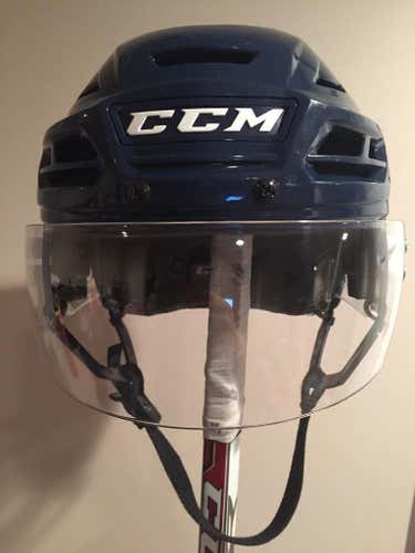 CCM Resistance 300 Helmet Medium Navy Avision Visor