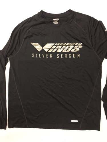 Reebok Philadelphia Wings Longsleeve NLL Dryfit Shooter Shirt - LARGE