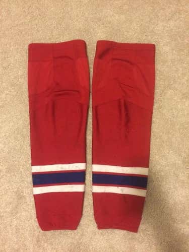 Pro Stock Rochester Americans Reebok Edge Socks, Size L