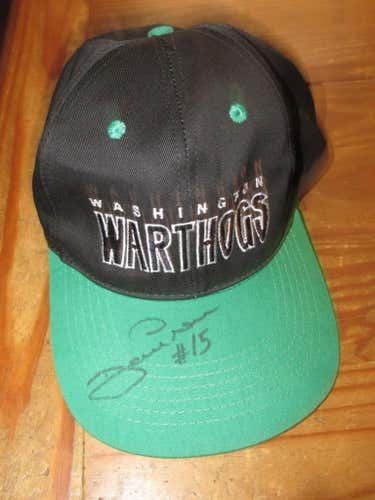 1996-97 Washington Warthogs snapback  hat - signed by Denison Cabral *CISL soccer*