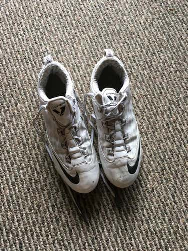 White Nike carbon vapor cleats