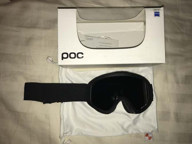 POC iris X all black snow goggles