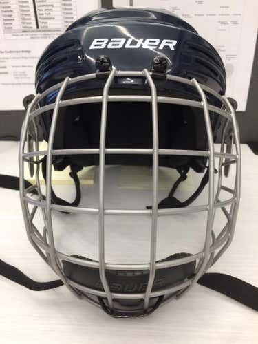 Navy Bauer 2100 Helmet Combo Sr Medium