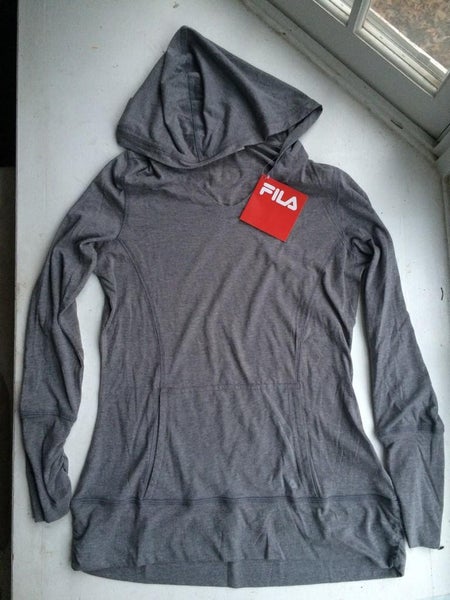 New FILA Lightweight Women's Gray Long Hoodie