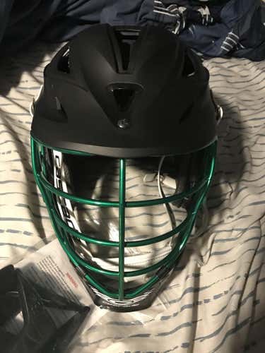 Matte Black R with Green facemask