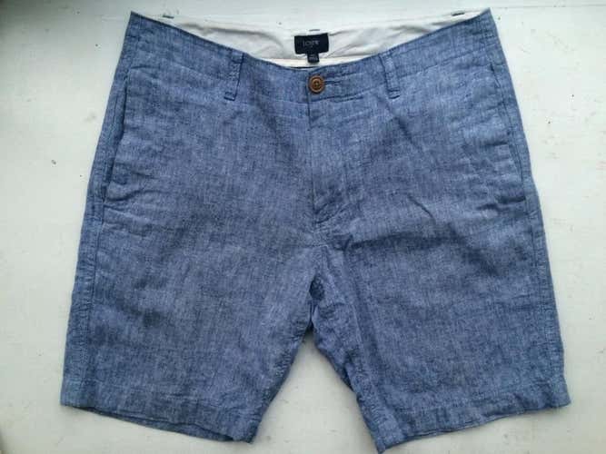 J Crew Men's Linen/Cotton Blue Shorts Size 32