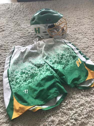 Hofstra St paddy's day helmet and shorts