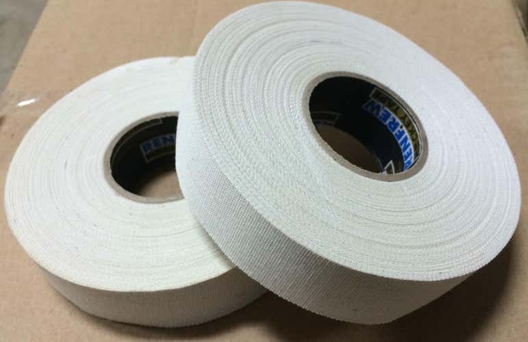 4 Rolls of Renfrew 1" Wide White Cloth Stick Tape Pro Quality 24mm X 30yd