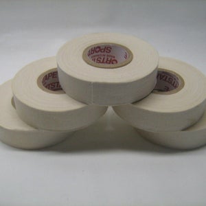 5 rolls of White Cloth Hockey Stick Tape Pro Quality 24mm X25m